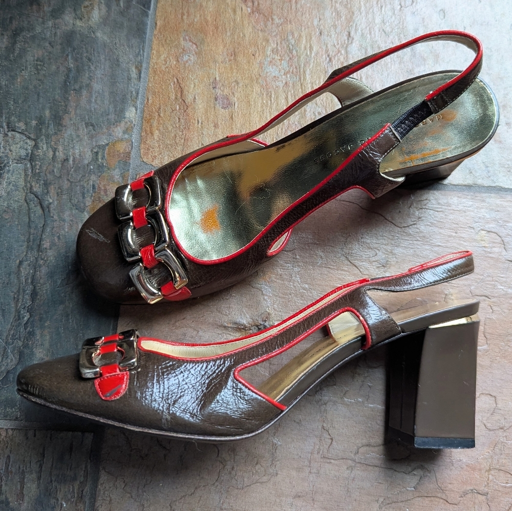 MARC JACOBS mod 60's style slingback pumps 8 39